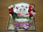 長女4歳のバースデーケーキはフレッシュプリキュア「キュアパッション」